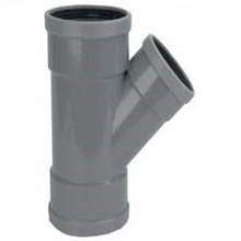 PVC T-stuk verl. manchet 45 gr