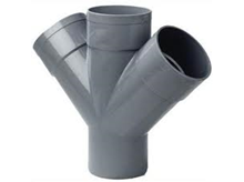 PVC T-stuk dub lijm 45 gr