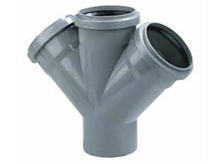 PVC T-stuk dub manchet 45 gr