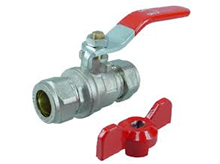 Messing knel kogelafsluiter