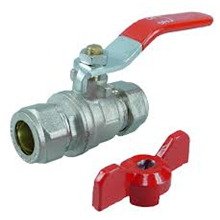 Messing knel kogelafsluiter