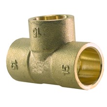 Messing soldeer T-stuk