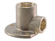 Messing soldeer muurplaat enkel