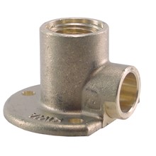 Messing soldeer muurplaat enkel