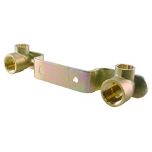 Messing soldeer muurplaat dubbel